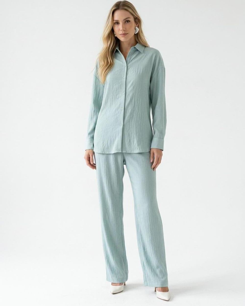 Calça Popoula Misto Viscose Cintura Alta hover