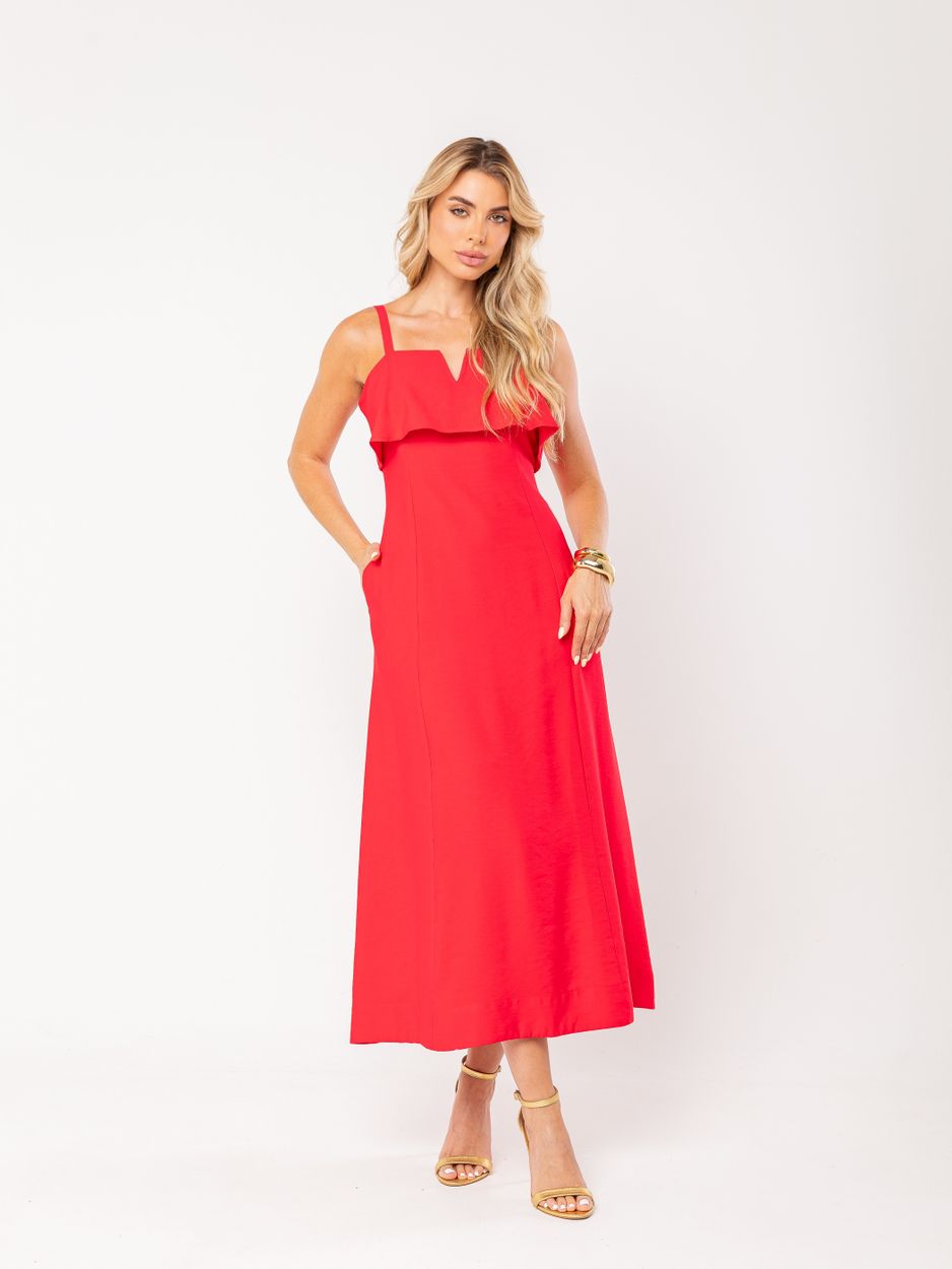 Vestido Sarja Sobreposição miniatura 3